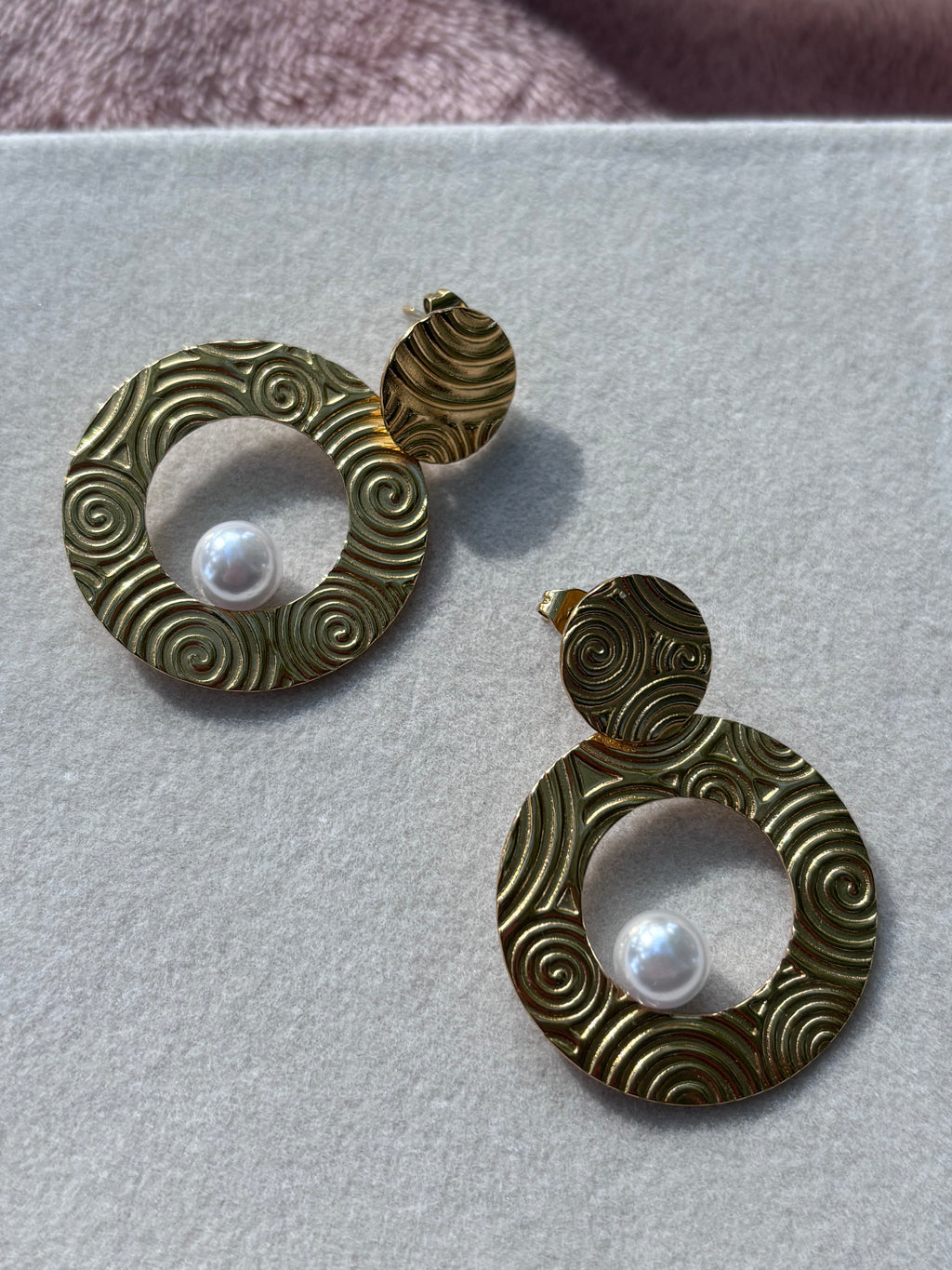 Boucles Maurine Coeur Pastel
