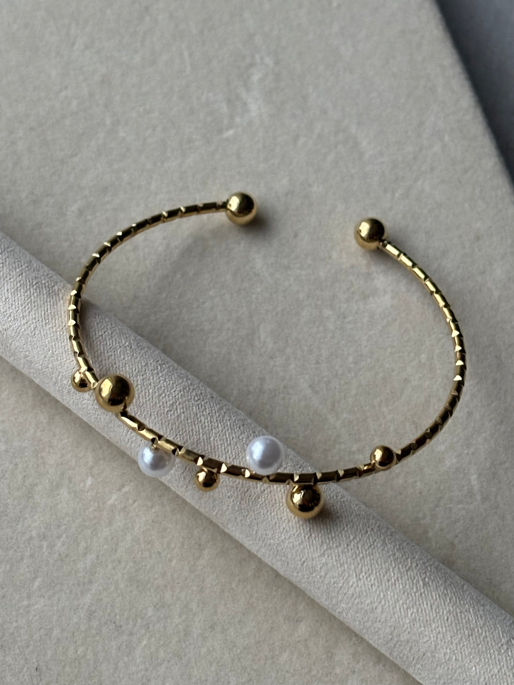 Jonc avec billes Coeur Pastel