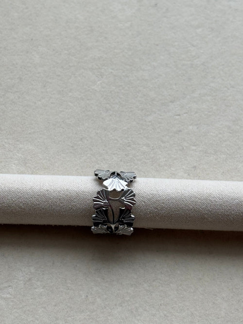 Bague argentée Coeur Pastel