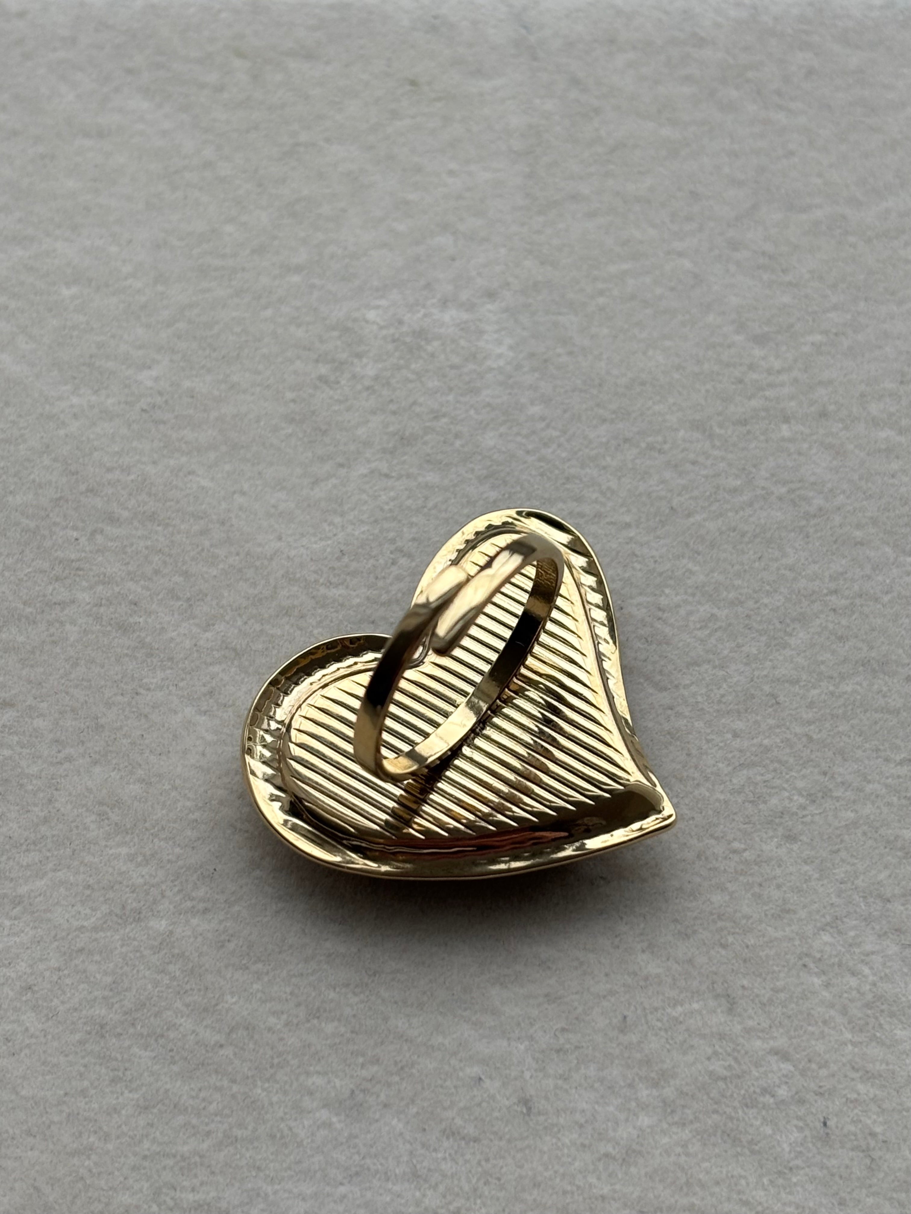 Grosse bague léopard Coeur Pastel