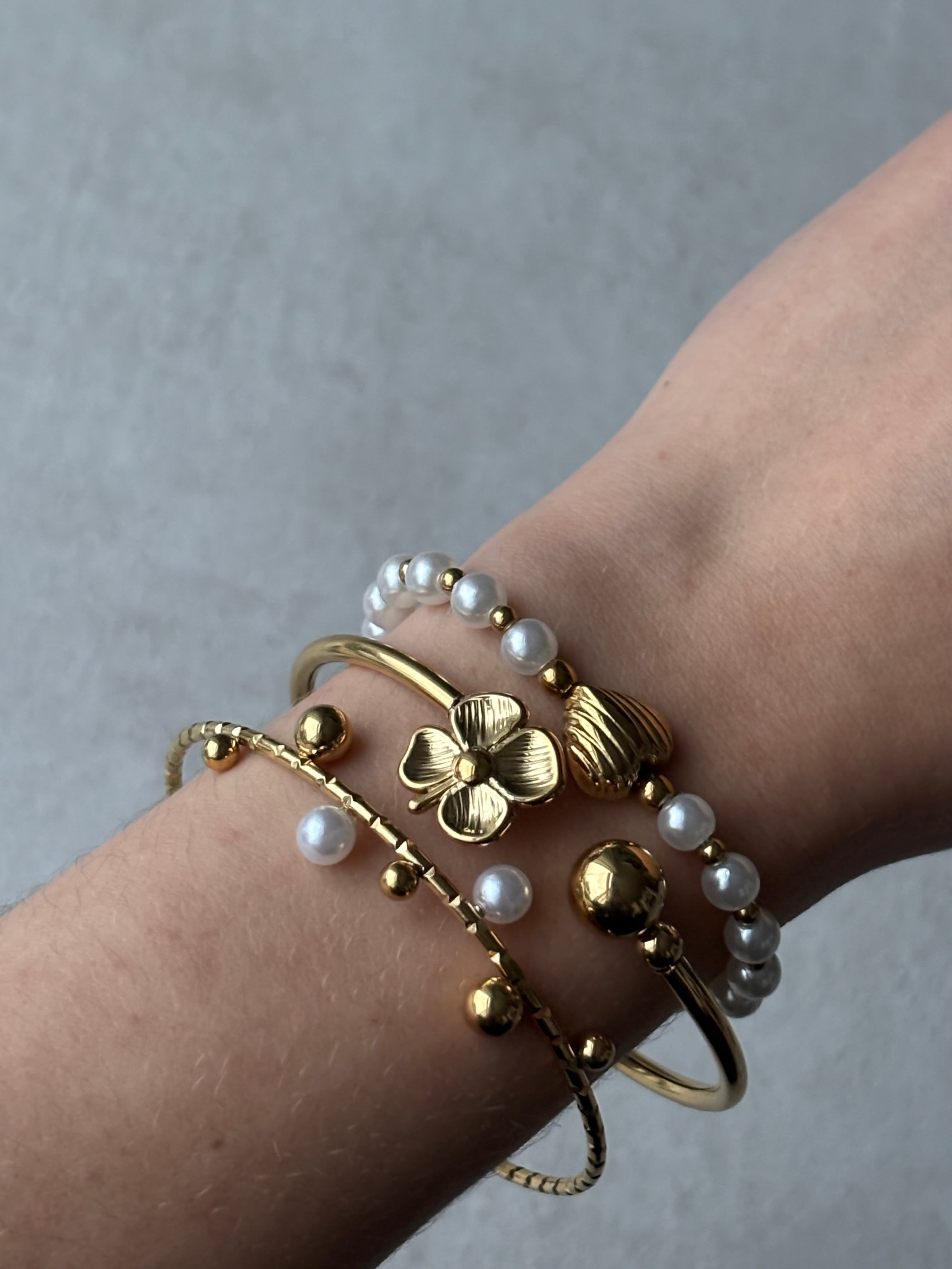 Bracelet perles et pendentif cœur Coeur Pastel