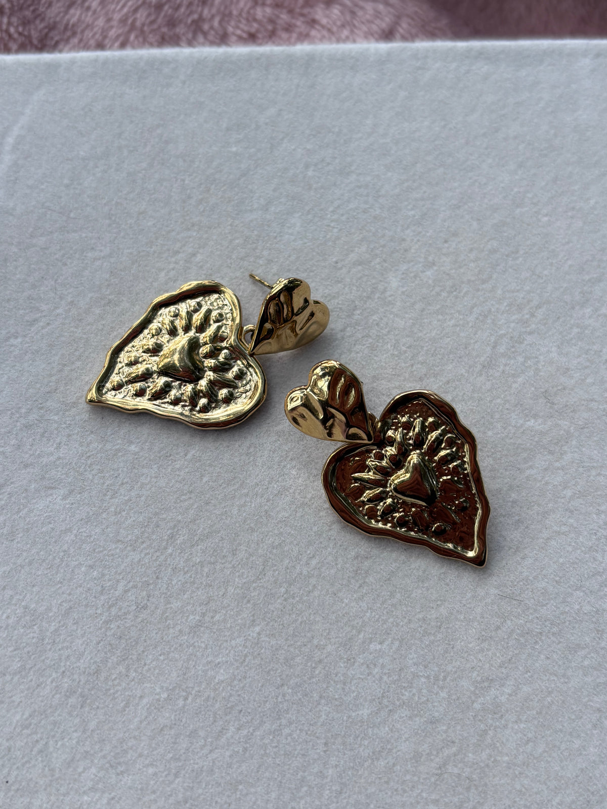 Boucles Agathe Coeur Pastel