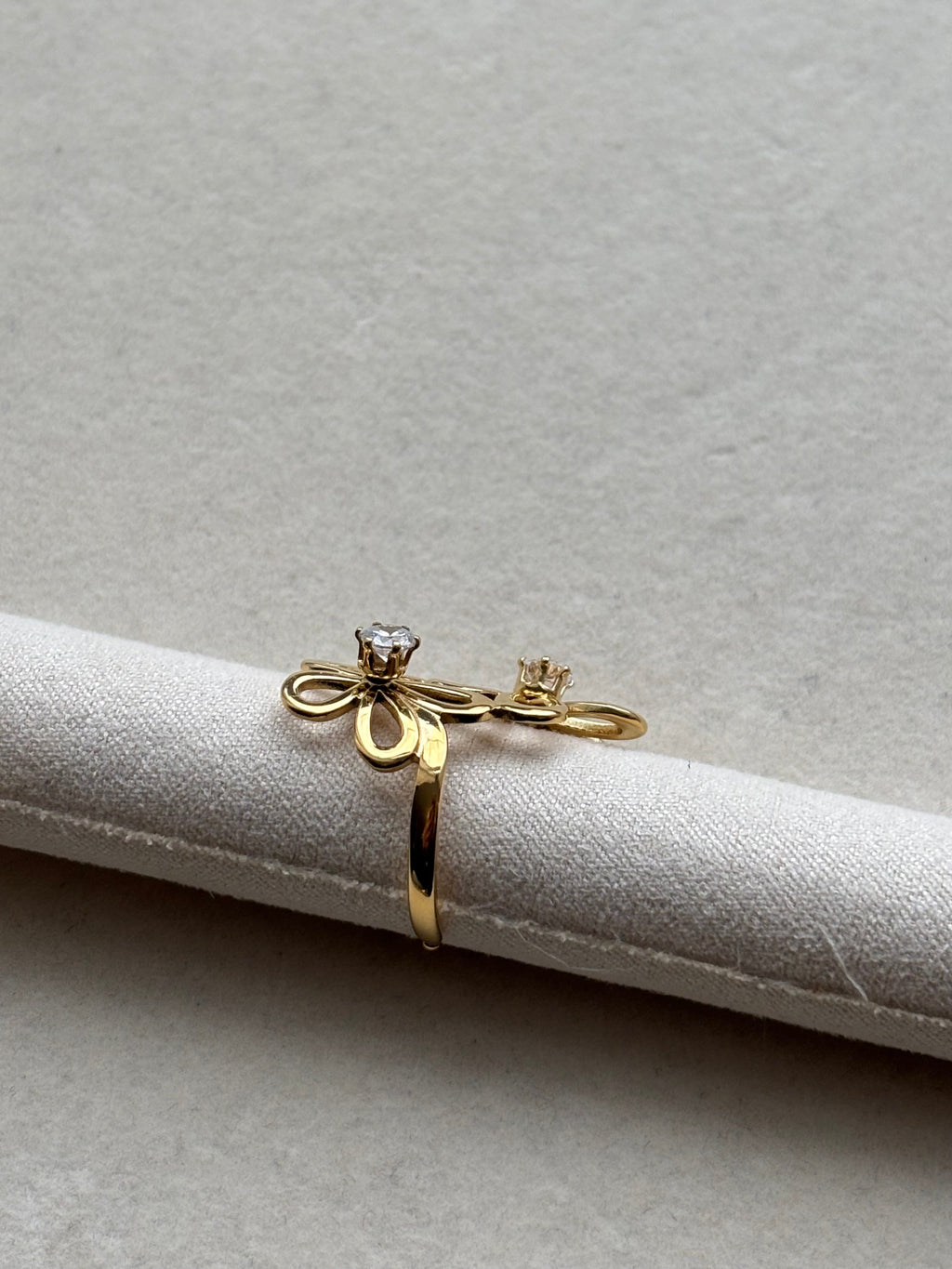 Bague à fleurs Coeur Pastel