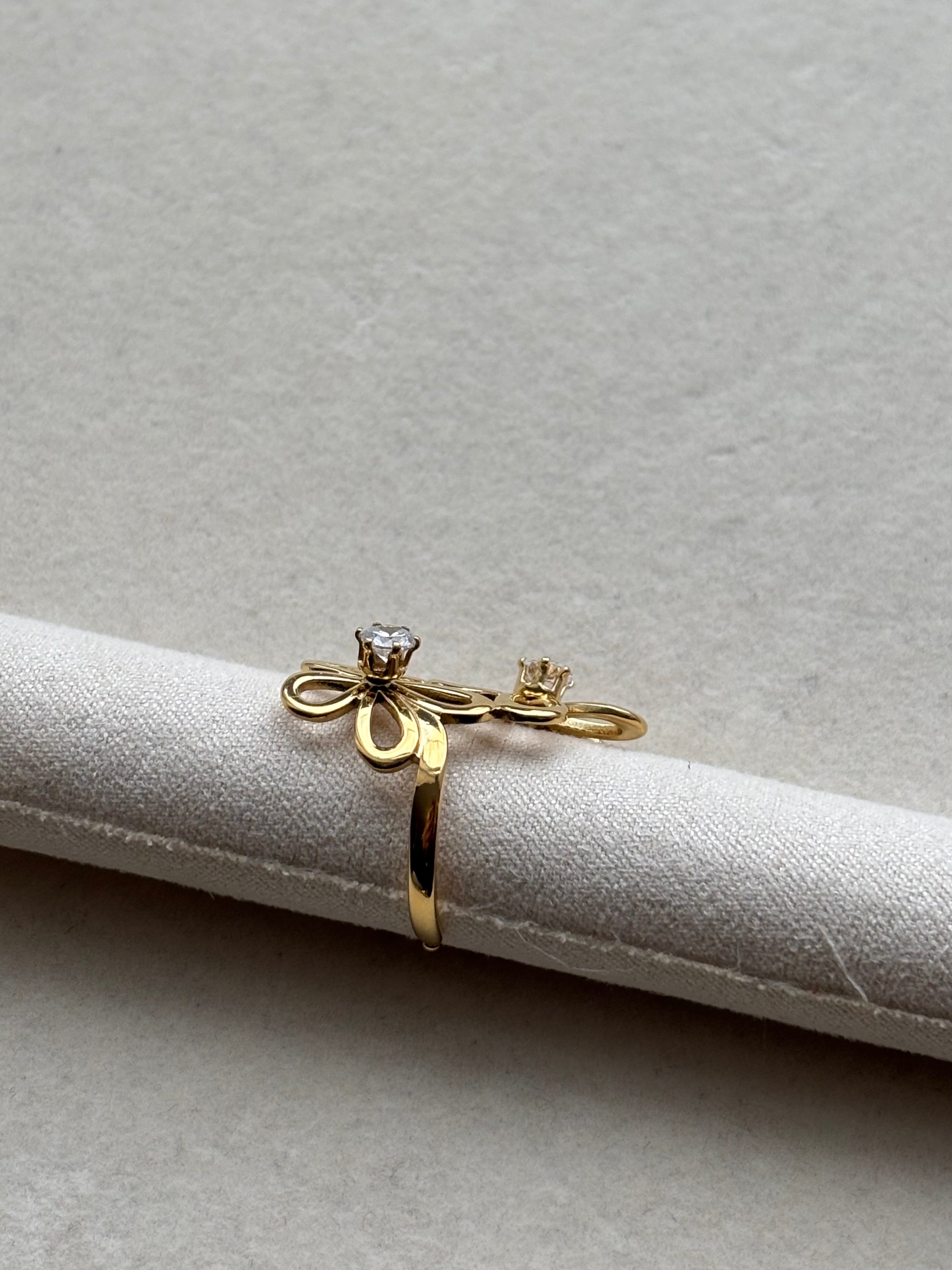 Bague à fleurs Coeur Pastel