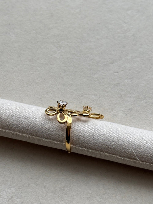 Bague à fleurs Coeur Pastel