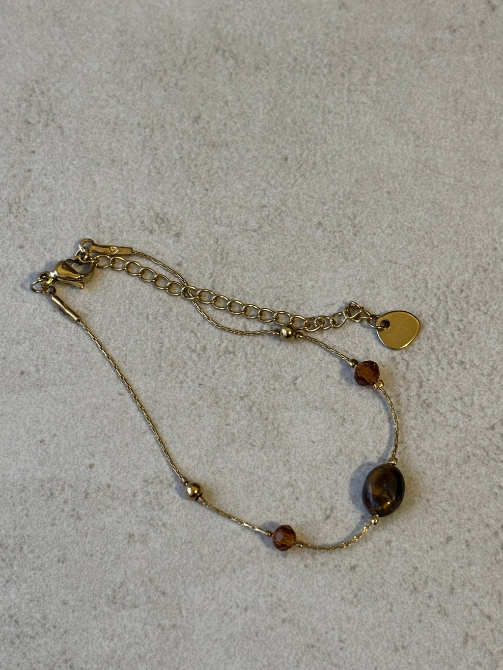 Bracelets perle oeil de tigre Coeur Pastel