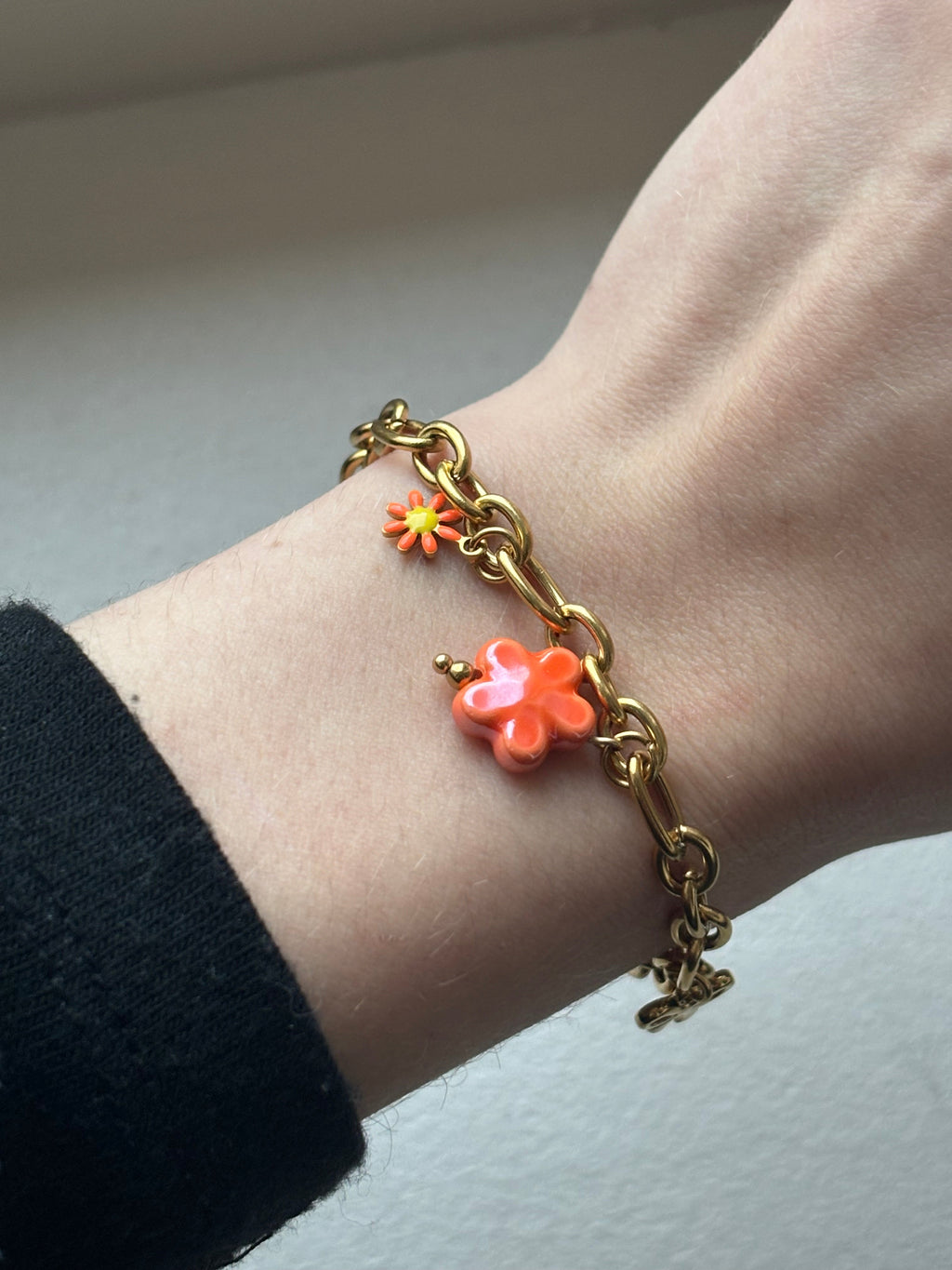 Bracelet breloques Coeur Pastel