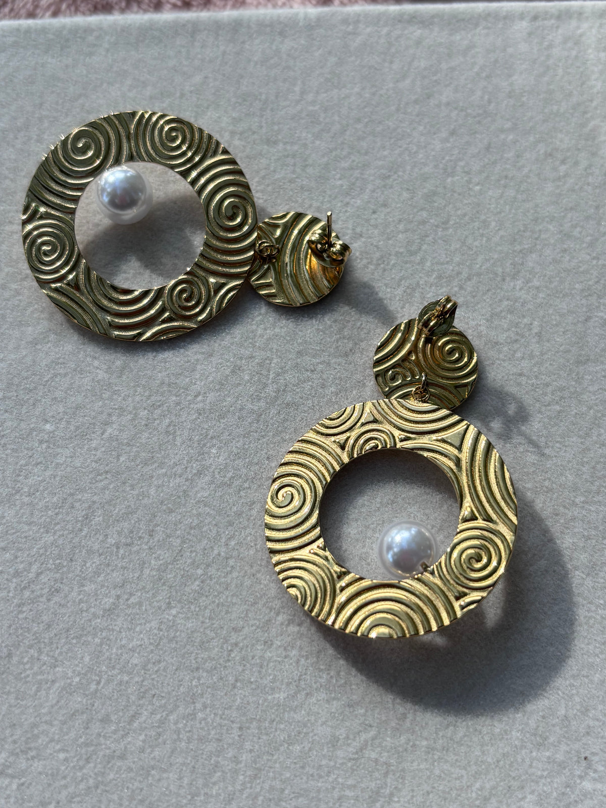 Boucles Maurine Coeur Pastel