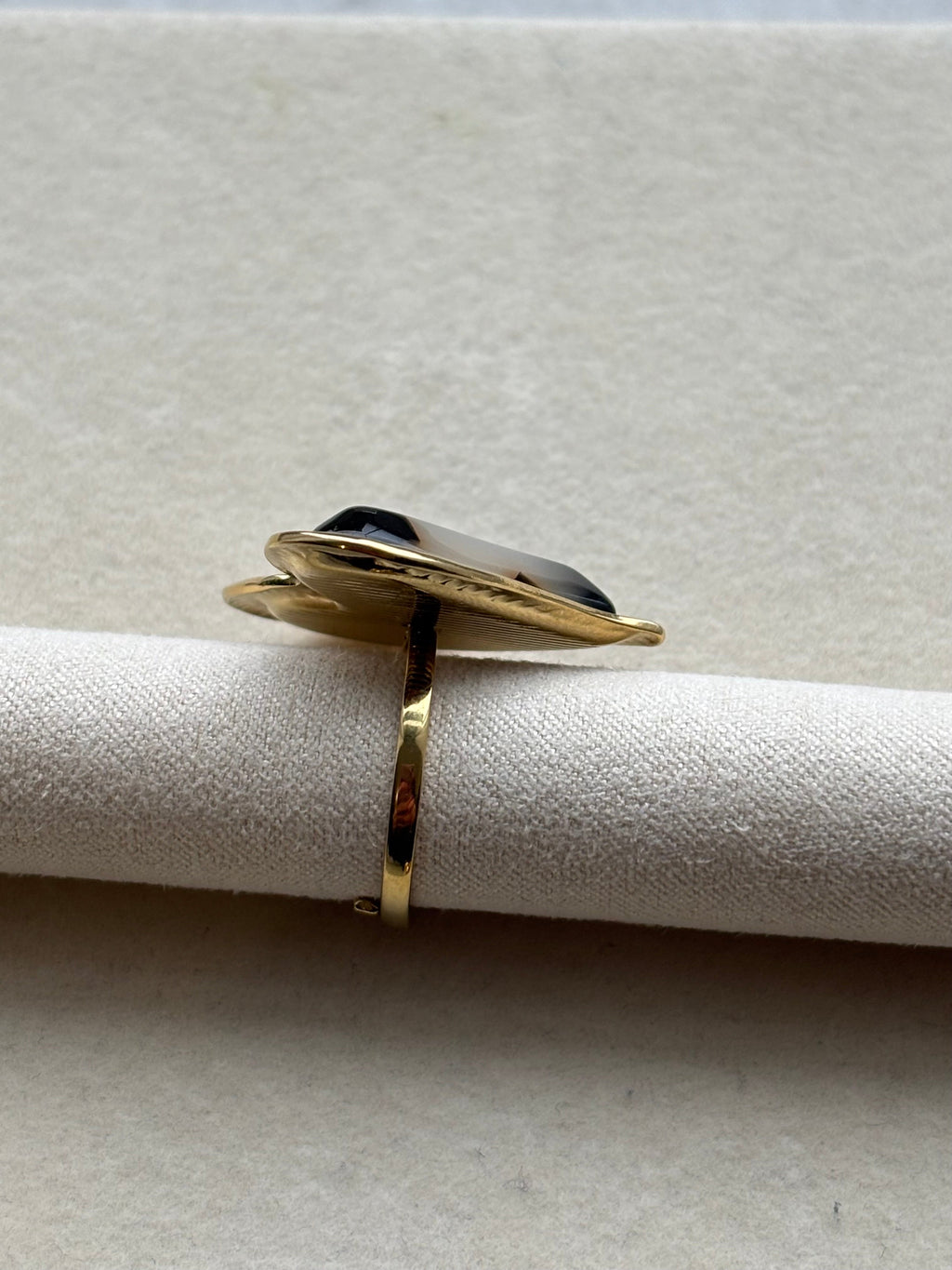 Grosse bague léopard Coeur Pastel