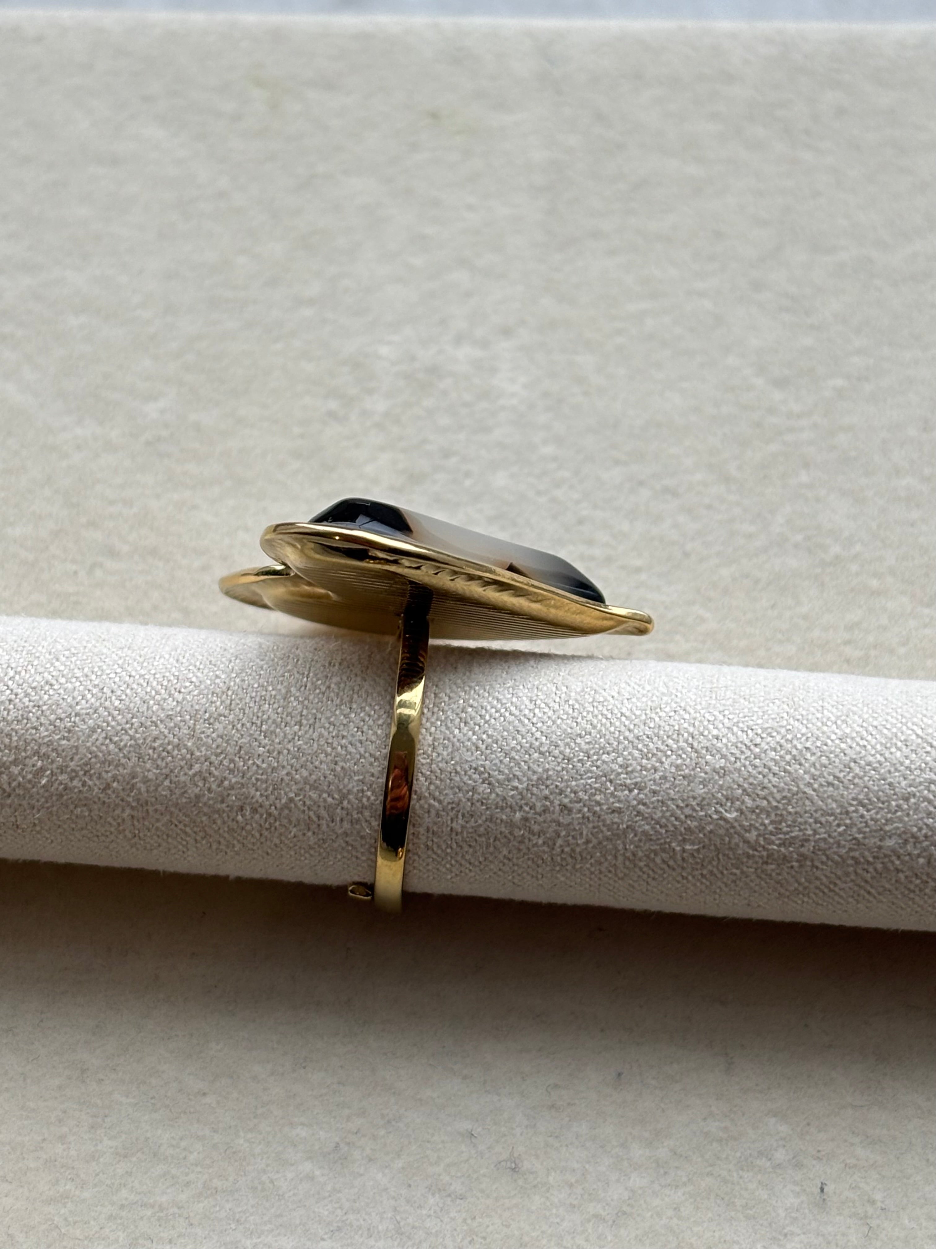 Grosse bague léopard Coeur Pastel