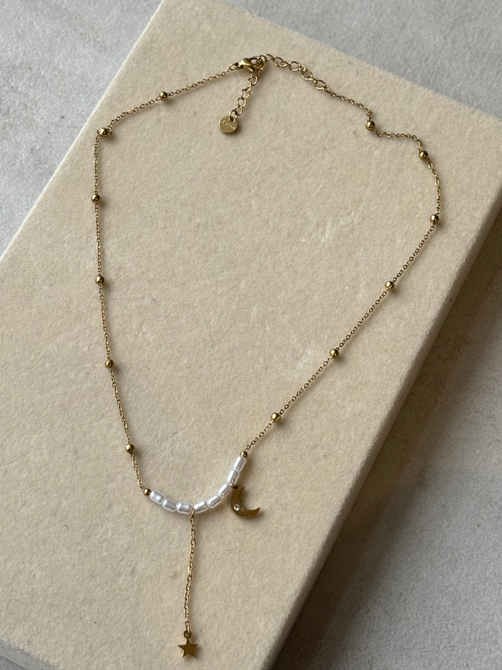 Collier fin doré Coeur Pastel