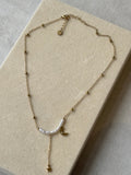 Collier fin doré Coeur Pastel