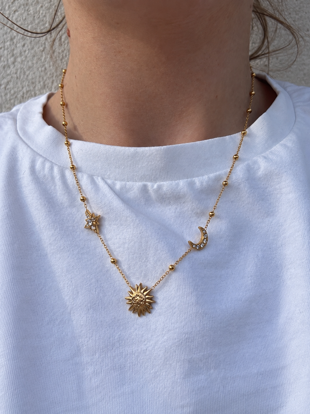 Collier Lily Coeur Pastel