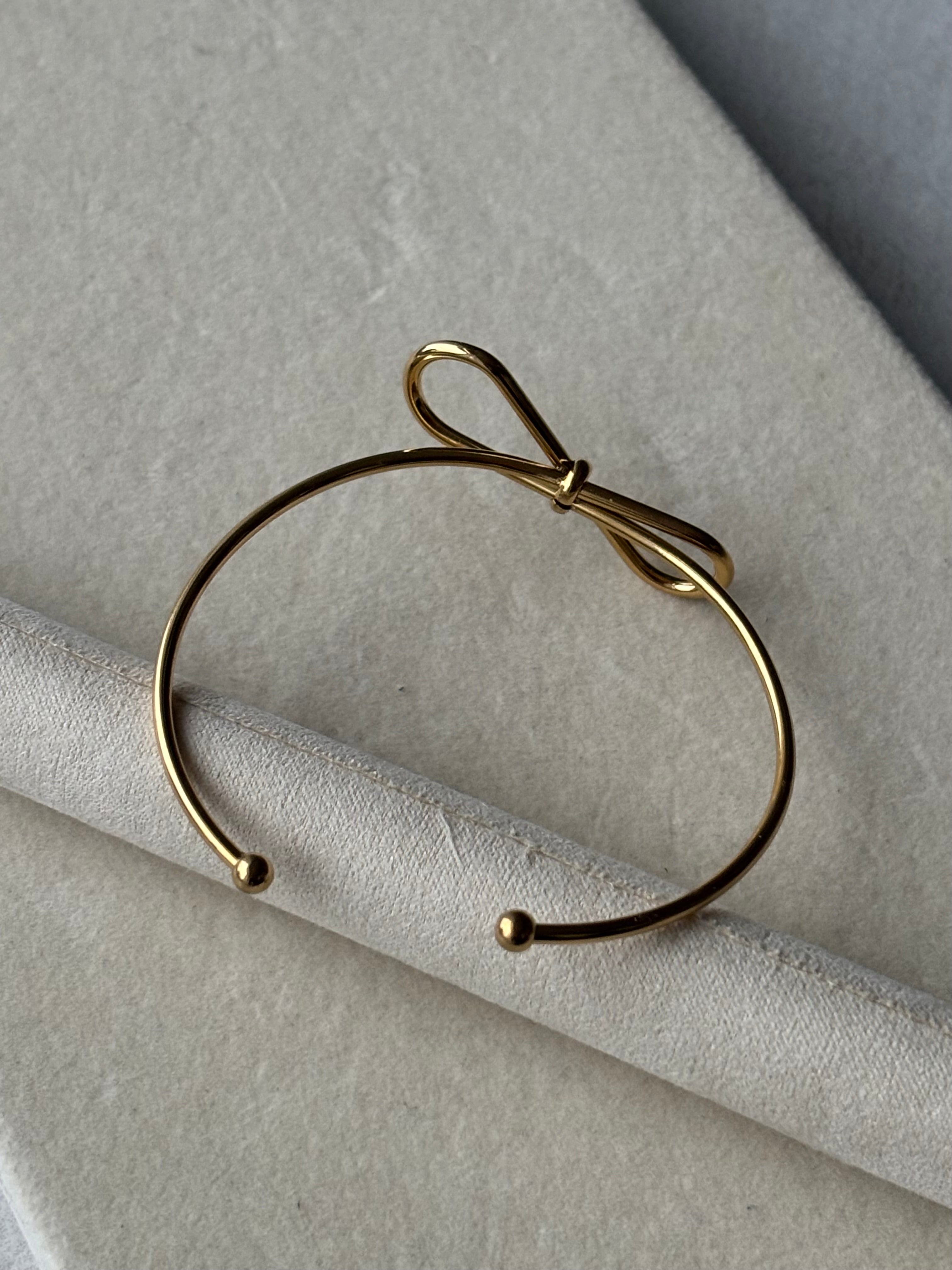 Jonc avec noeud Coeur Pastel