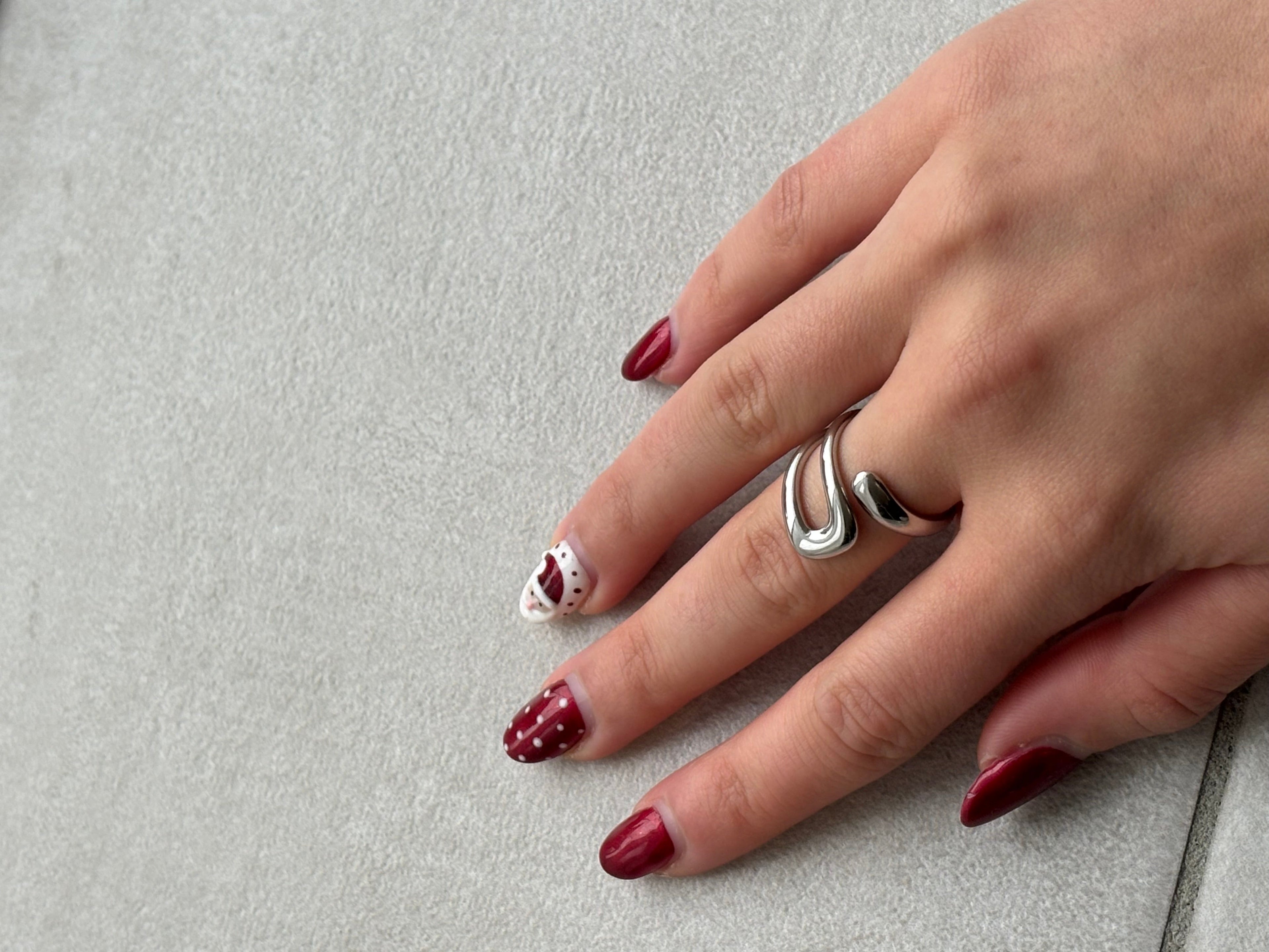 Bague argentée Coeur Pastel