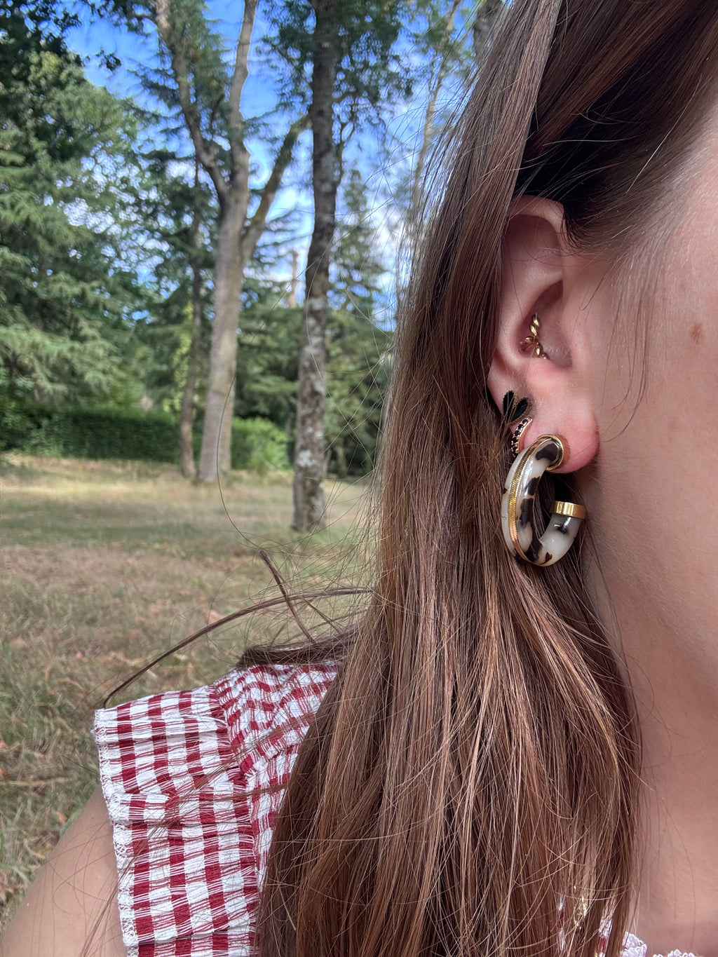 Boucles d’oreilles Léo Coeur Pastel