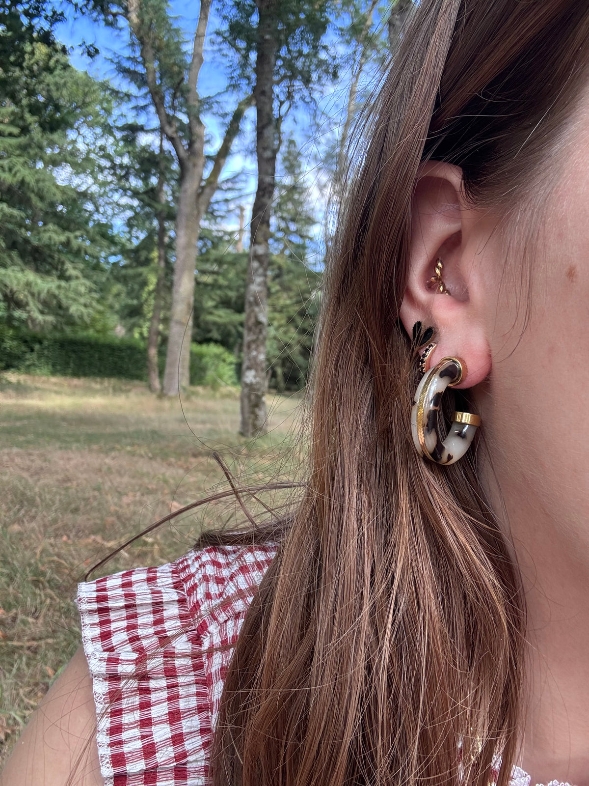 Boucles d’oreilles Léo Coeur Pastel