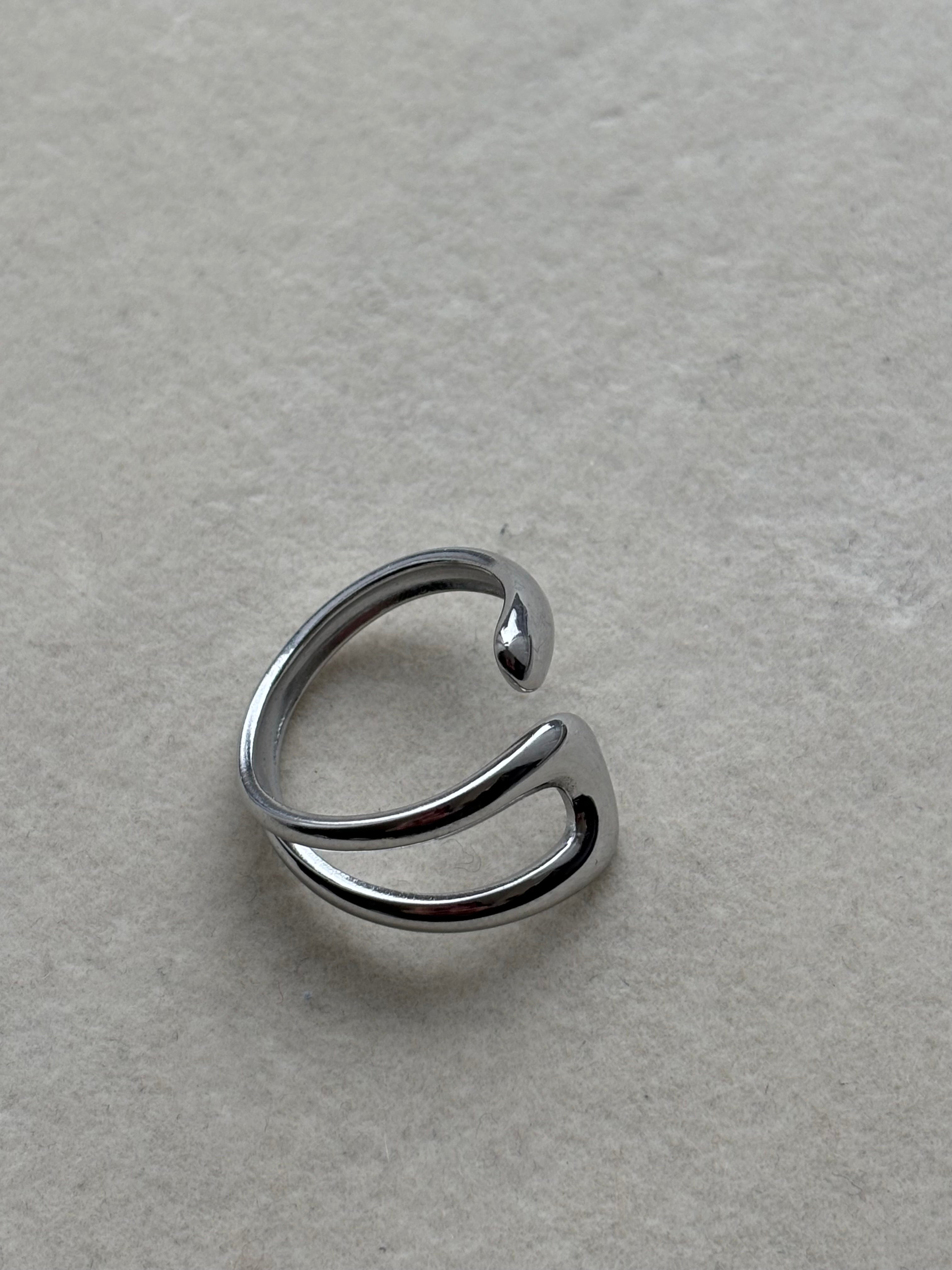 Bague argentée Coeur Pastel