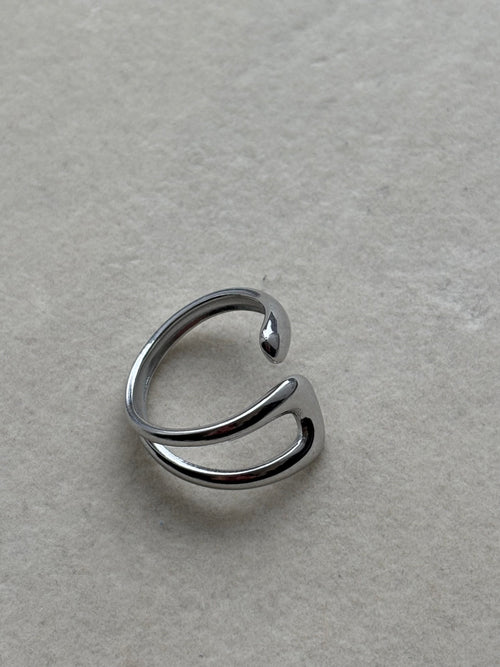 Bague argentée Coeur Pastel