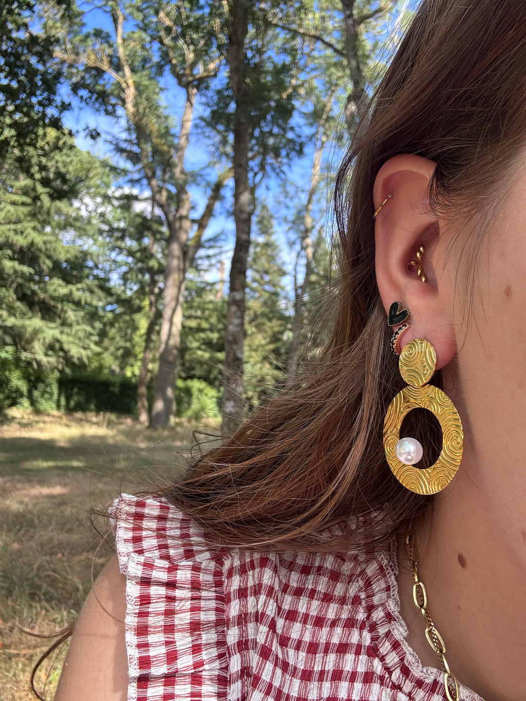 Boucles Maurine Coeur Pastel