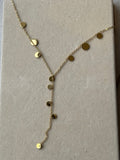 Collier doré en Y avec pastilles Coeur Pastel