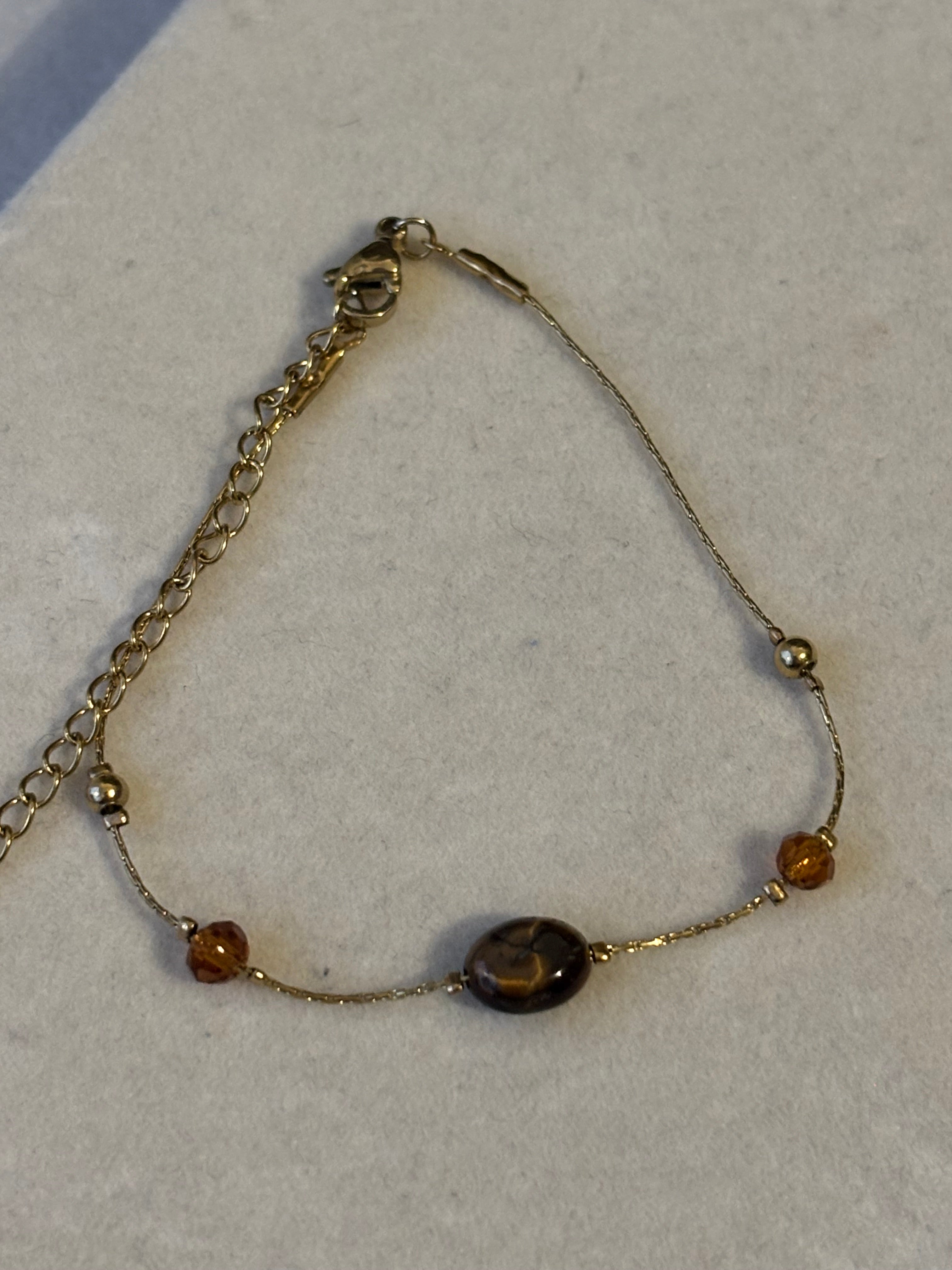 Bracelets perle oeil de tigre Coeur Pastel