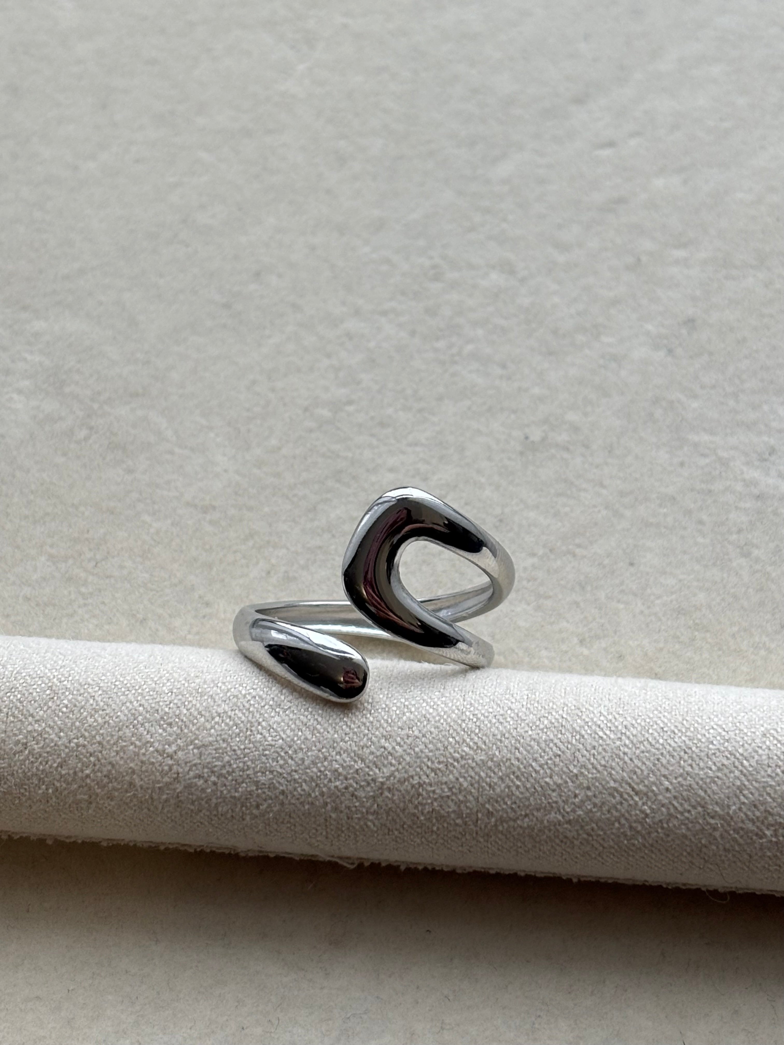 Bague argentée Coeur Pastel