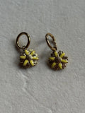 Boucles d'oreilles marguerites Coeur Pastel