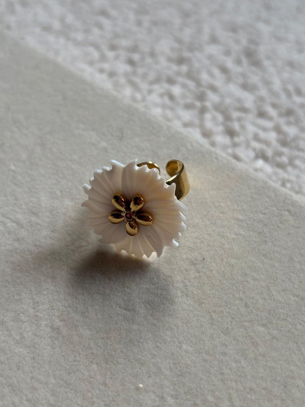 Bague marguerite Coeur Pastel