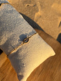 Bracelet fin avec pierre Coeur Pastel