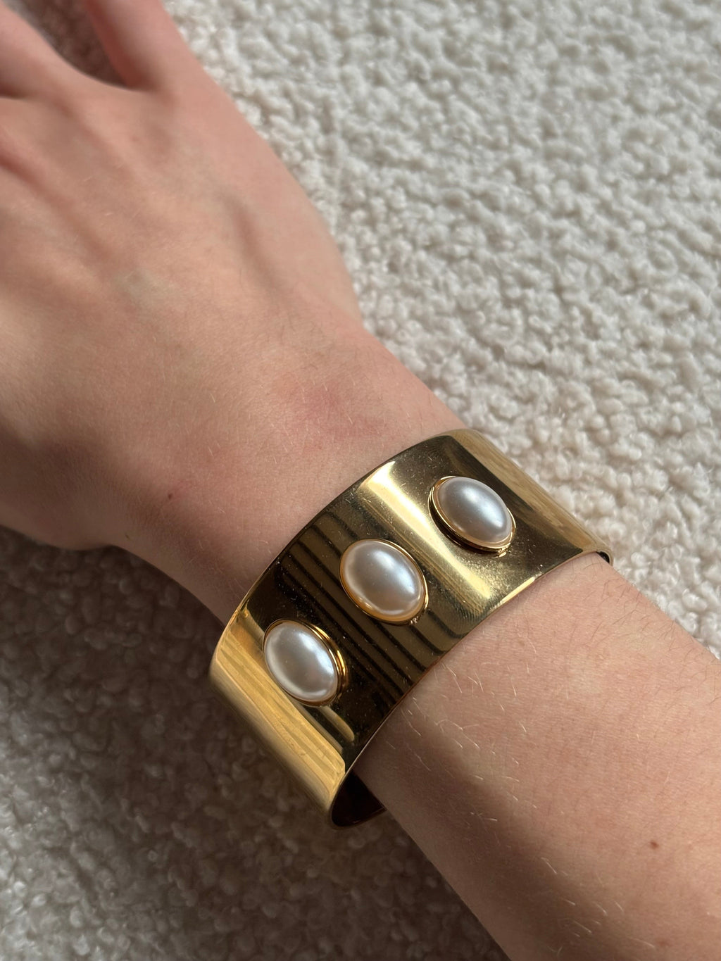 Gros jonc doré Coeur Pastel