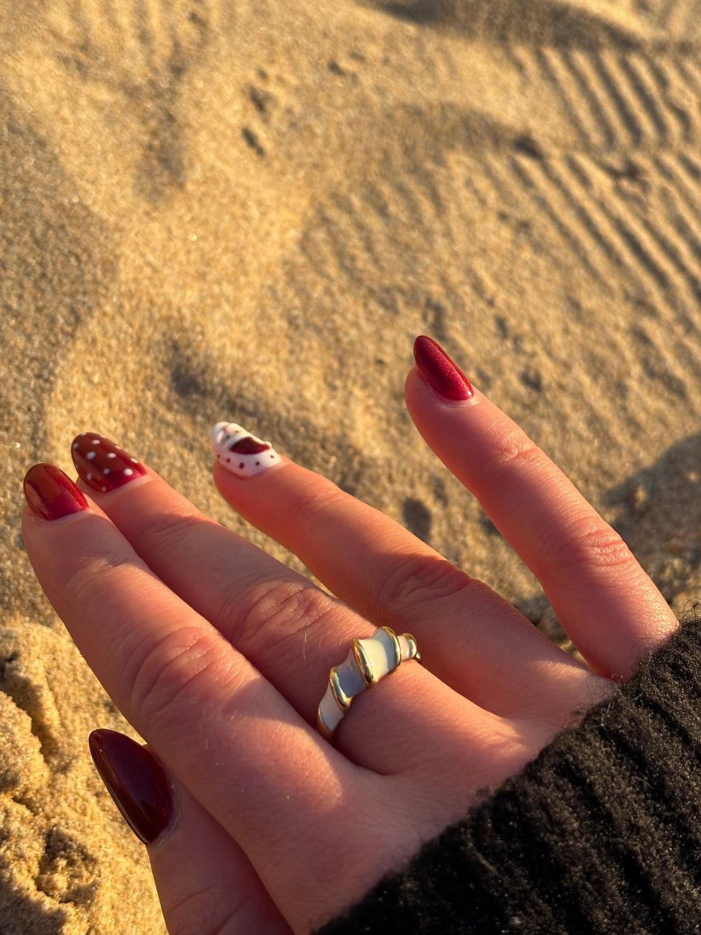 Bague dorée| Coeur Pastel