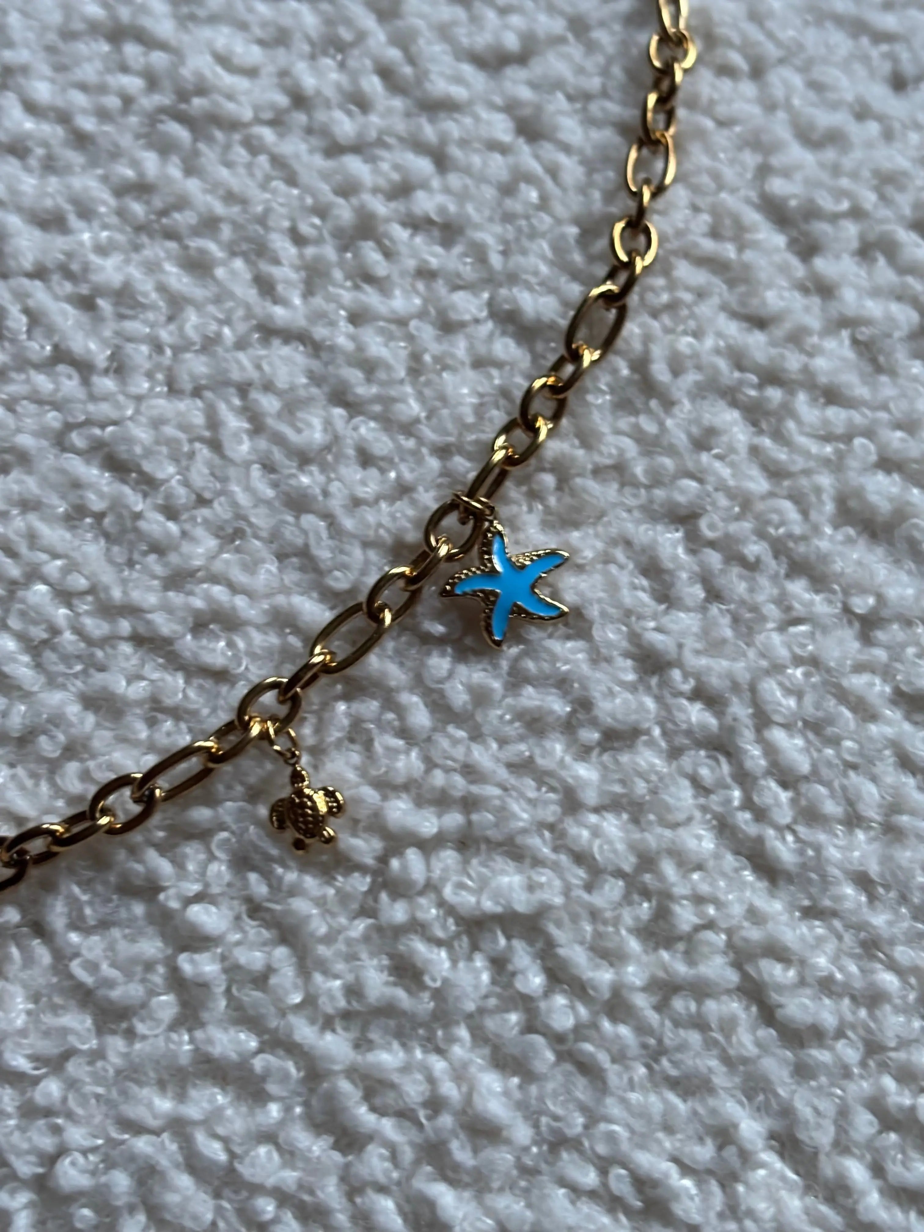 Collier breloques Coeur Pastel