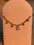 Collier breloques Coeur Pastel